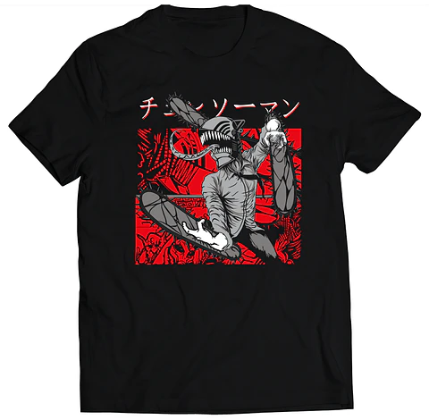 Polera Chainsaw Man - Fight | Anime Japonés