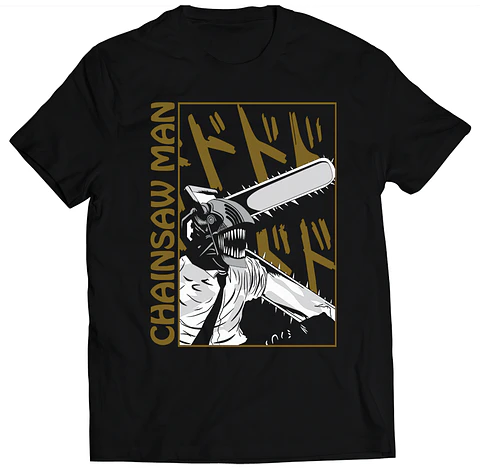 Polera Chainsaw Man - Denji Amarillo Oscuro | Anime Japonés