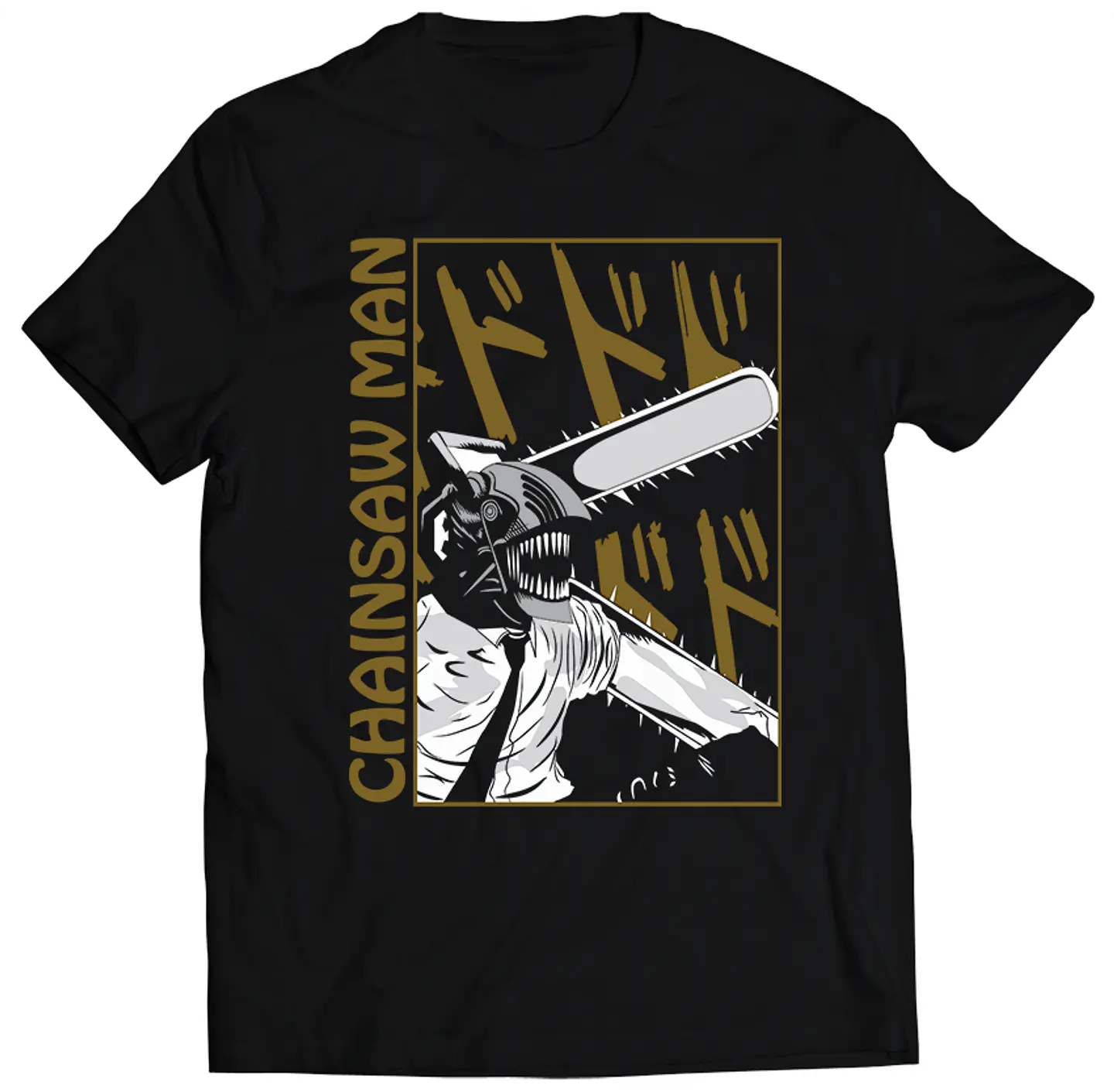 Polera Chainsaw Man - Denji Amarillo Oscuro | Anime Japonés 1