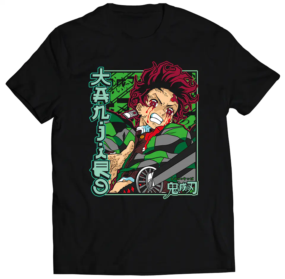 Polera Demon Slayer - Tanjiro Blood Tears | Anime Japonés 1