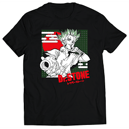 Polera Anime Dr Stone - Senku Red