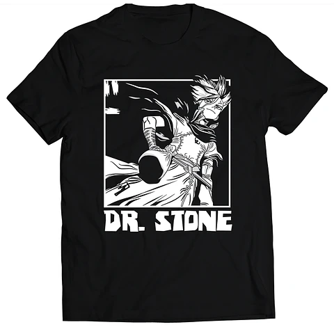 Polera Dr Stone - Senku Black and White | Anime Japonés