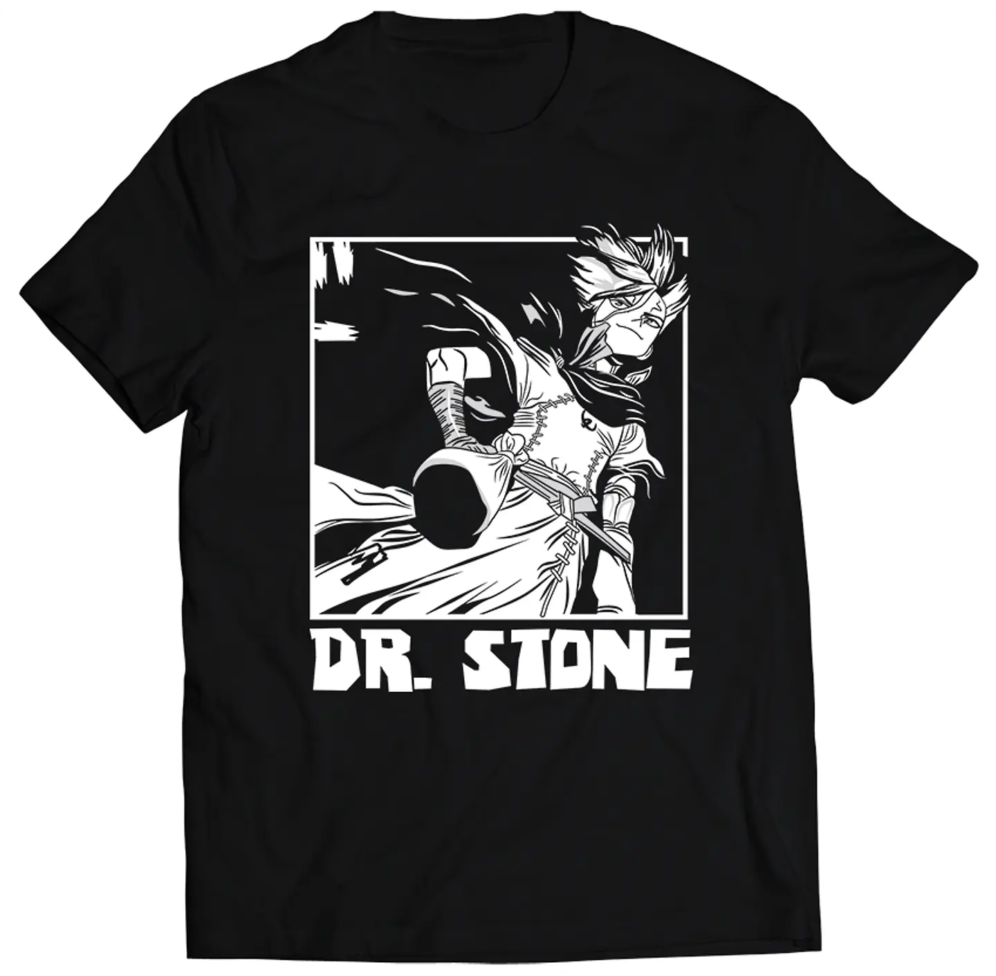 Polera Dr Stone - Senku Black and White | Anime Japonés 1