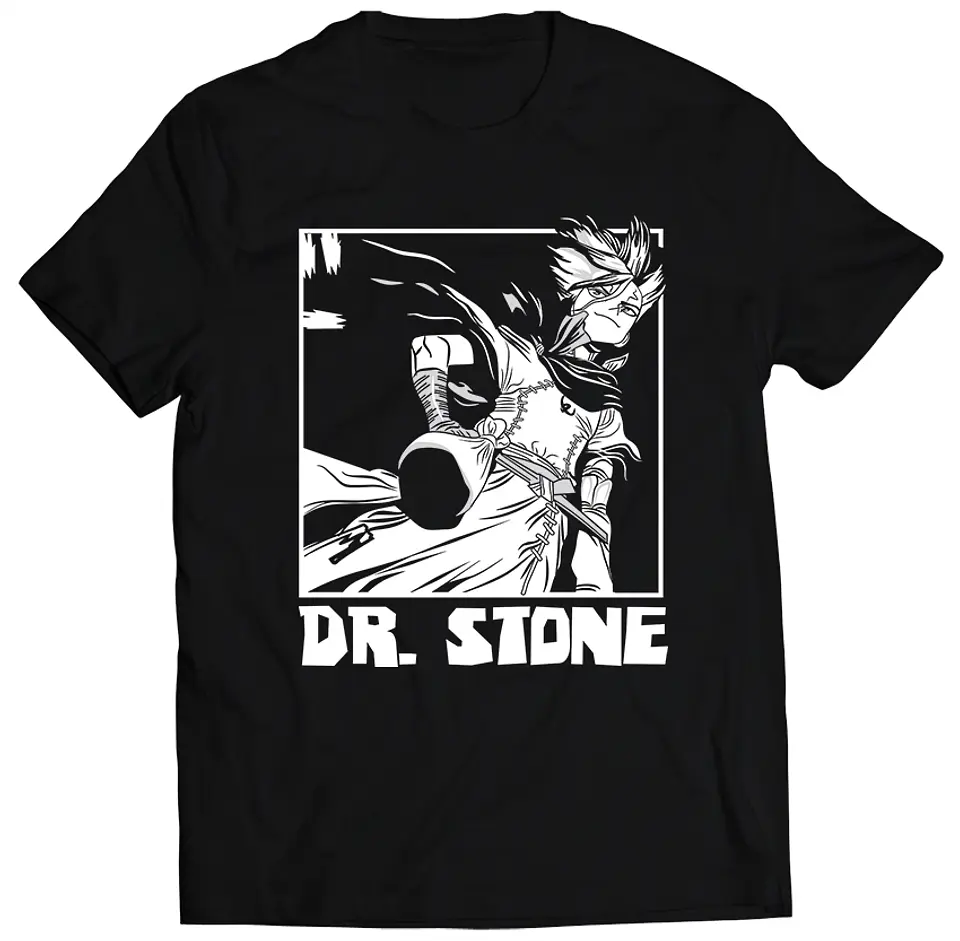 Polera Dr Stone - Senku Black and White | Anime Japonés 1