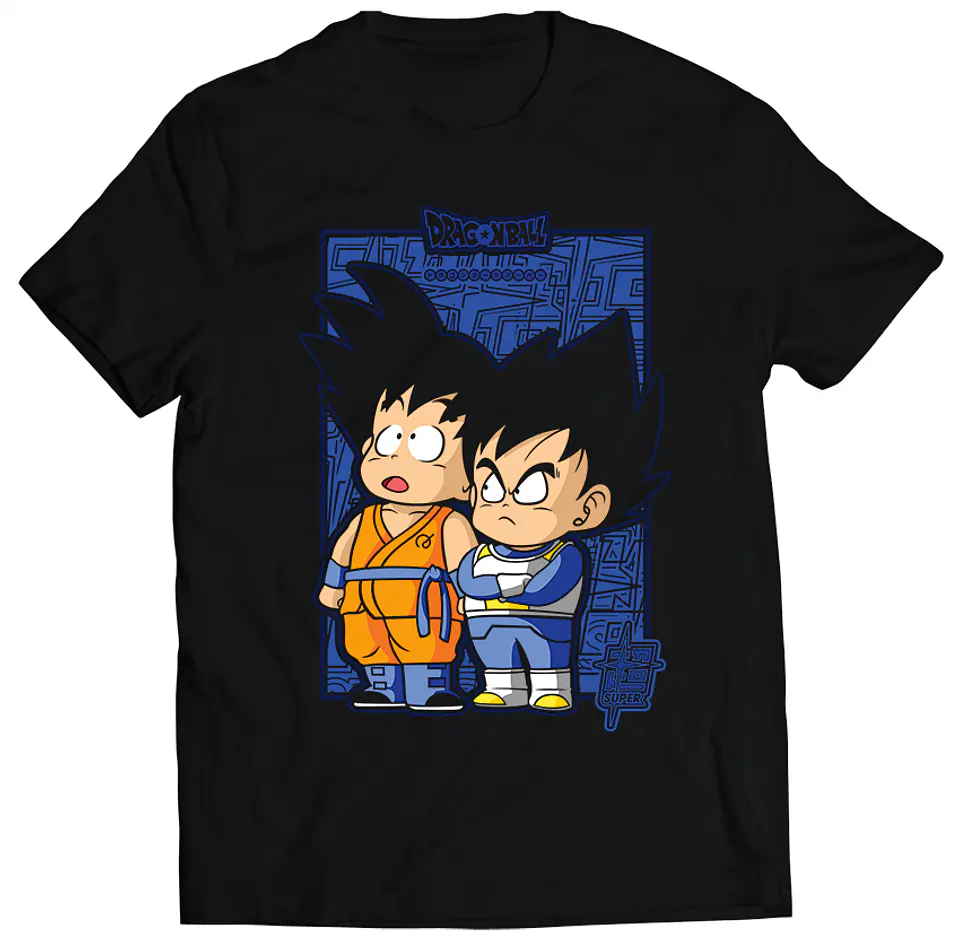 Polera Dragon Ball - Pequeños Goku y Vegeta | Anime Japonés 1