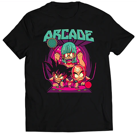 Polera Dragon Ball - Bulma, Goku y Krillin Arcade | Anime Japonés