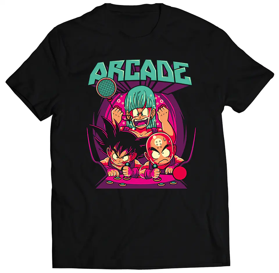 Polera Dragon Ball - Bulma, Goku y Krillin Arcade | Anime Japonés 1