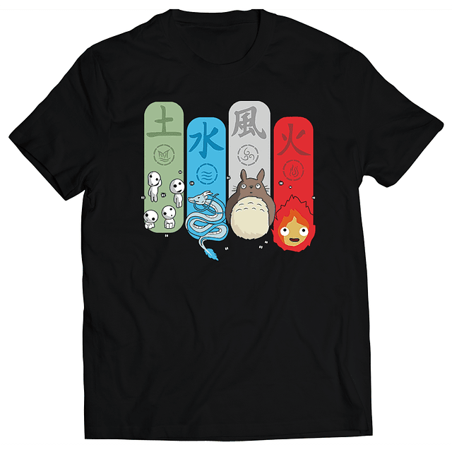 Polera Estudio Ghibli - 4 Elementos