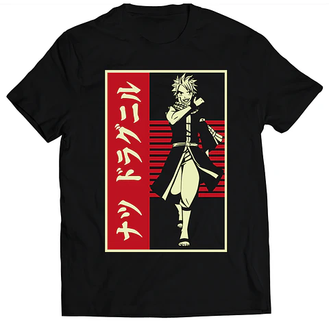 Polera Fairy Tail - Natsu Rojo | Anime Japonés