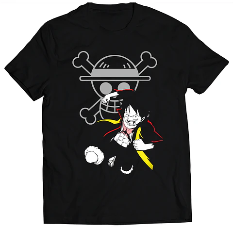 Polera One Piece - Luffy y Logo | Anime Japonés