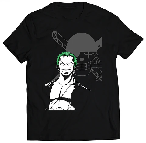 Polera One Piece - Zoro Logo Pirata | Anime Japonés
