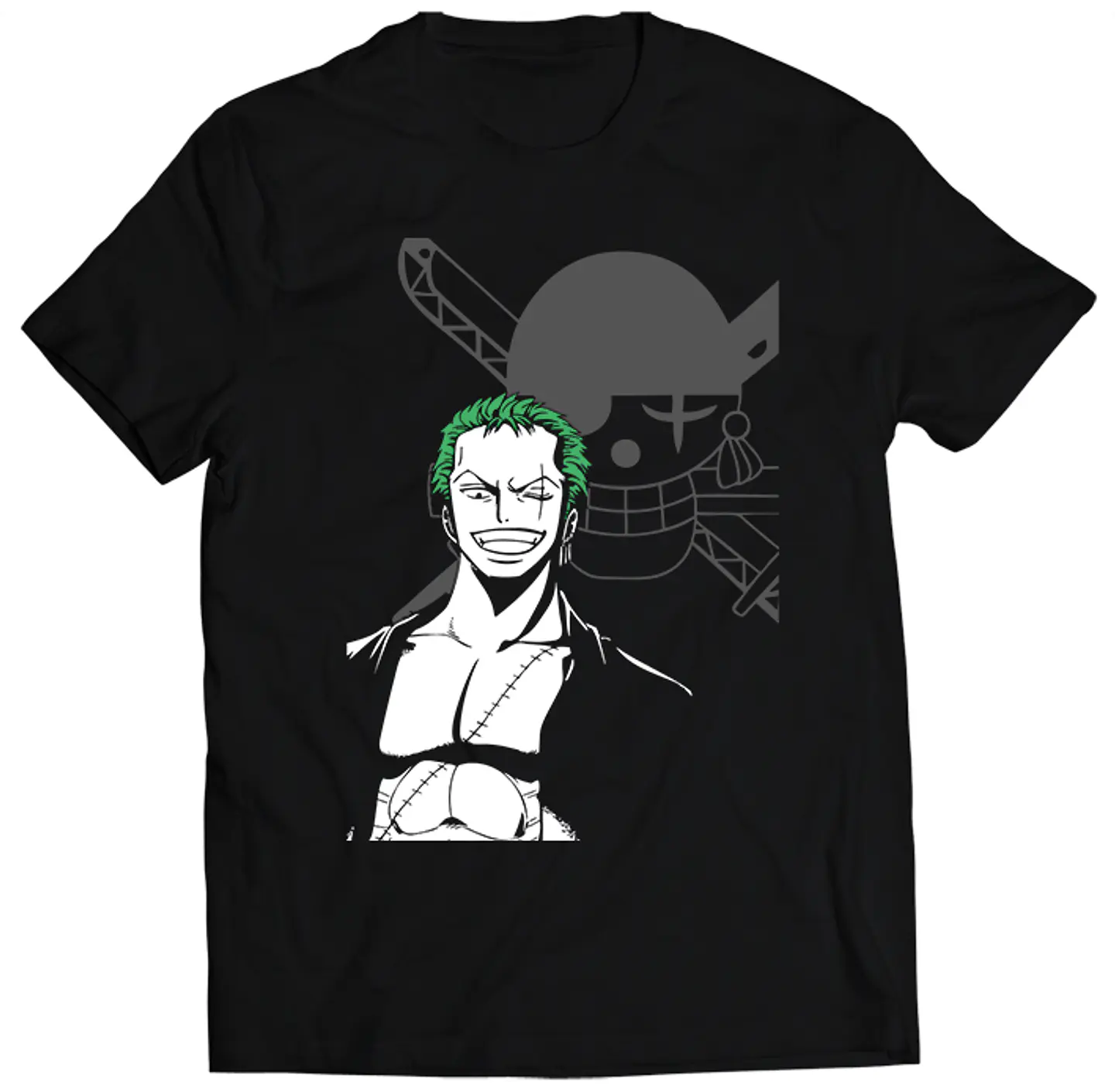 Polera One Piece - Zoro Logo Pirata | Anime Japonés 1