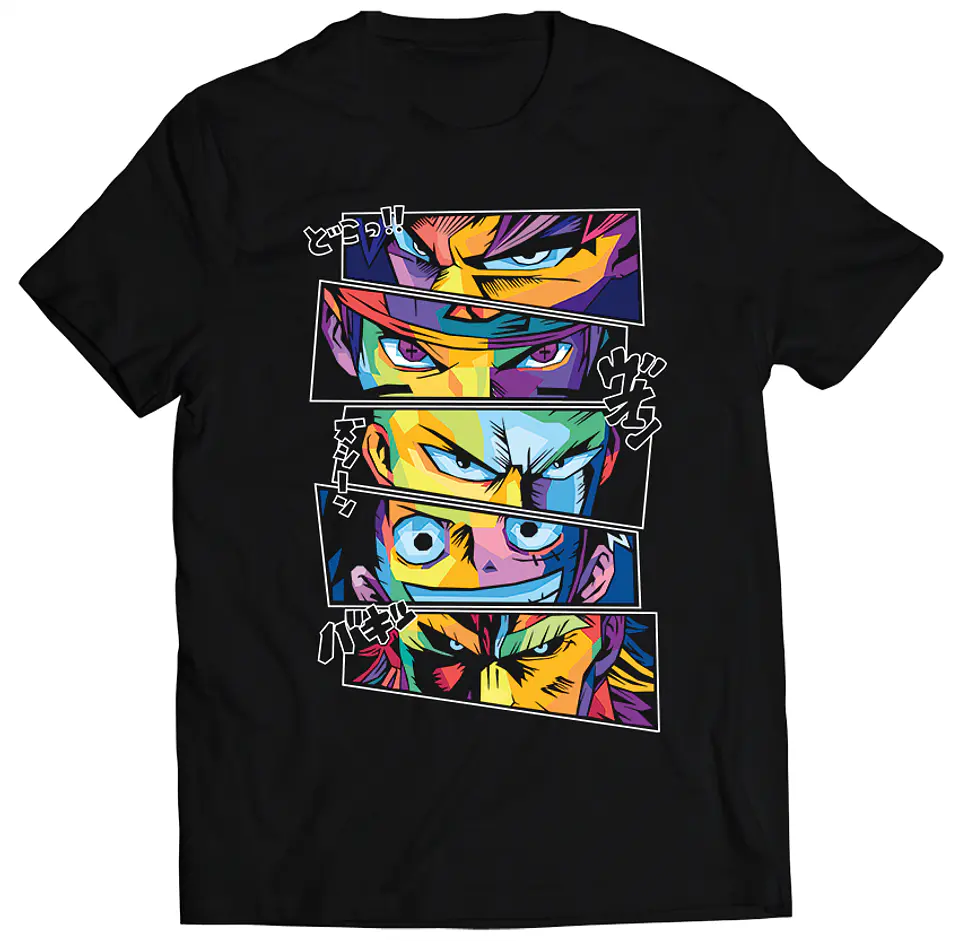 Polera Legendas del Anime - Goku, Naruto, Saitama, Luffy, All Might | Anime Japonés 1