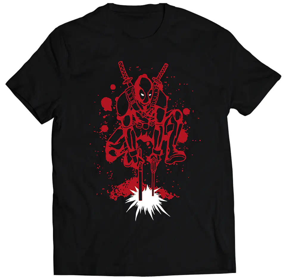 Polera Marvel Deadpool - Red Blots | Estilo Exclusivo 1
