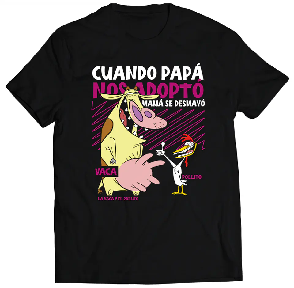 Polera La Vaca y El Pollito - Adoptados | Estilo Exclusivo 1