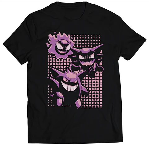 Polera Pokémon - Ghastly Evolución | Ropa Gamer