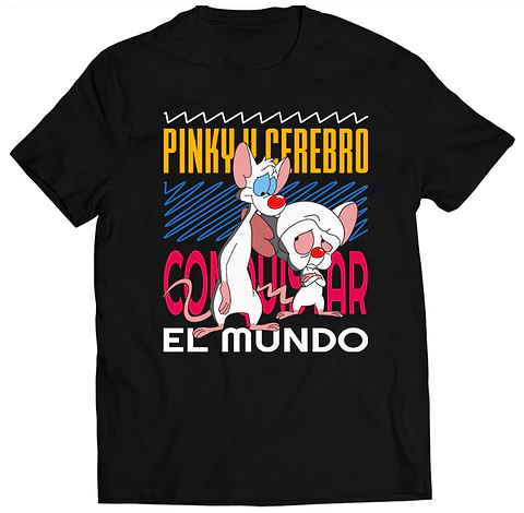 Polera Pinky Y Cerebro - Conquistar El Mundo | Rock