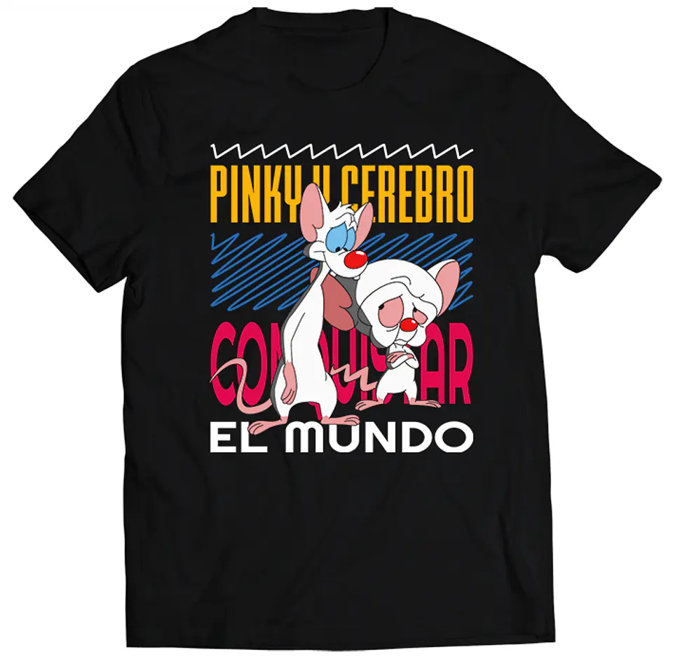 Polera Pinky Y Cerebro - Conquistar El Mundo | Rock 1