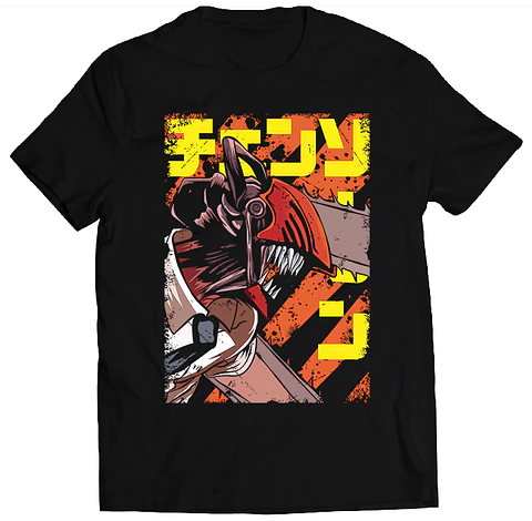 Polera Chainsaw Man - Orange Saw | Anime Japonés