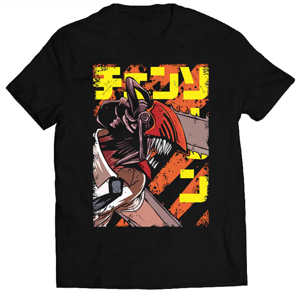 Polera Chainsaw Man - Orange Saw | Anime Japonés 1