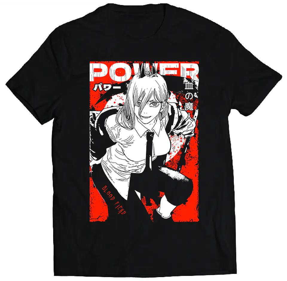 Polera Chainsaw Man - Red Power | Anime Japonés 1