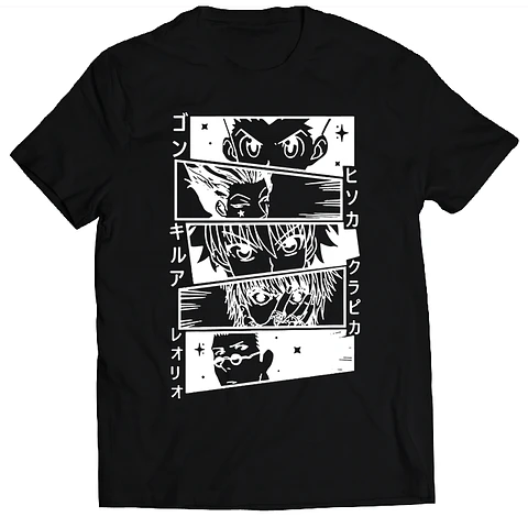 Polera Hunter x Hunter - Cinco Miradas | Anime Japonés