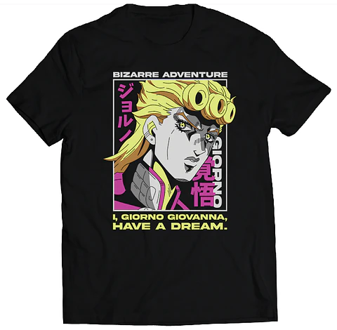Polera Jojo's Bizarre Adventure - Giorno Giovanna | Anime Japonés