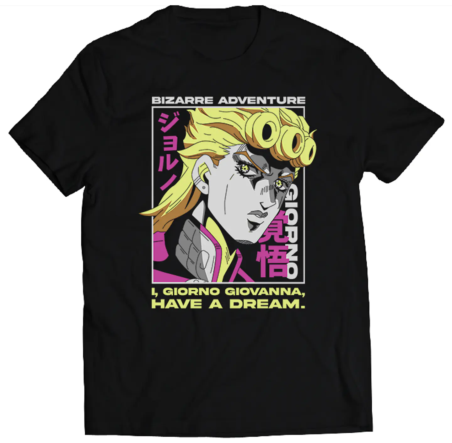 Polera Jojo's Bizarre Adventure - Giorno Giovanna | Anime Japonés 1