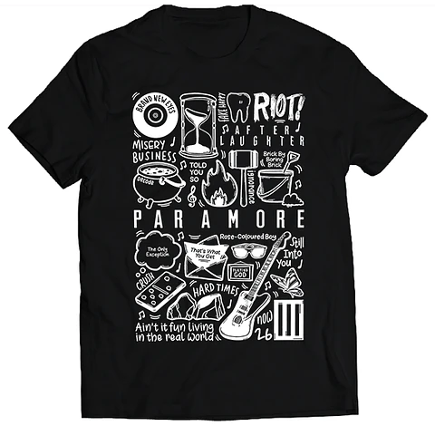 Polera Paramore - Temazos White | Indie Rock