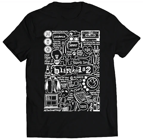 Polera Blink 182 - Temazos White | Música Pop
