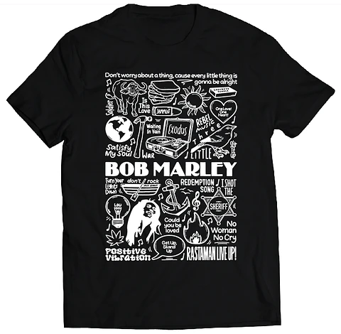 Polera Bob Marley - Temazos White | Música