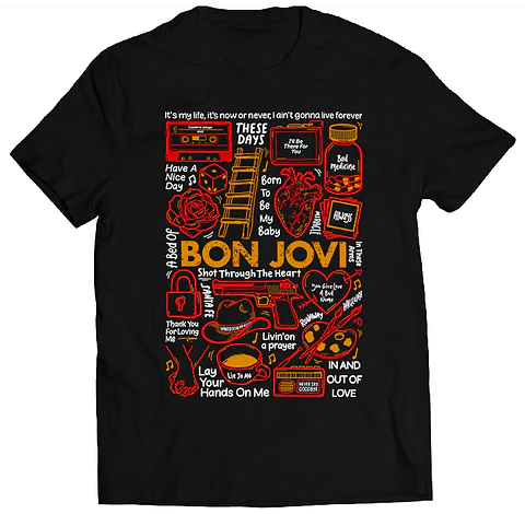 Polera Bon Jovi - Temazos Color | Rock