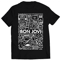 Polera Bon Jovi - Temazos White