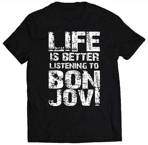 Polera Bon Jovi - La vida es mejor | Rock