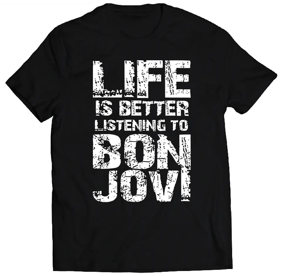 Polera Bon Jovi - La vida es mejor | Rock 1