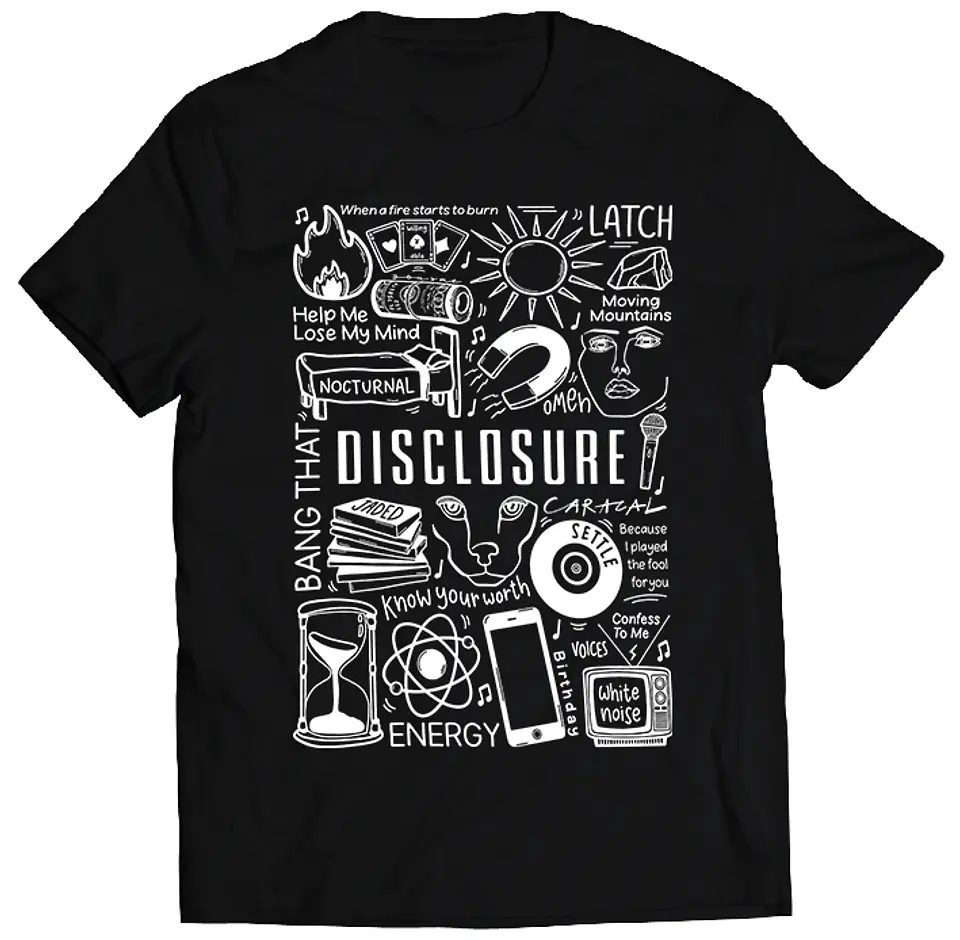 Polera Disclosure - Temazos White | Música 1