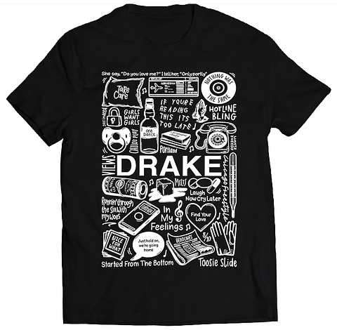 Polera Drake - Temazos White | Hip-Hop / Rap