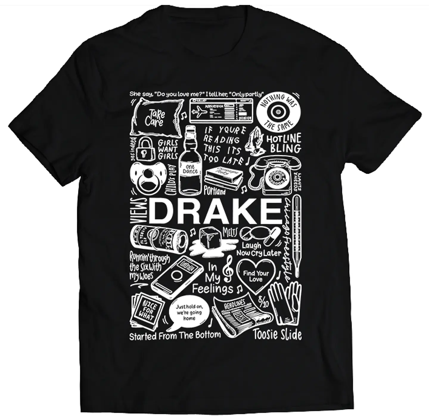 Polera Drake - Temazos White | Hip-Hop / Rap 1