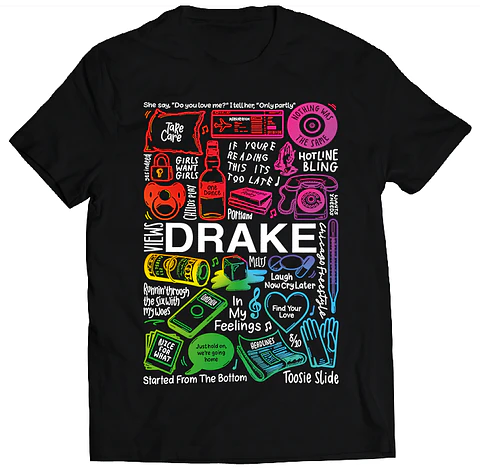 Polera Drake - Temazos Rainbow | Hip-Hop / Rap
