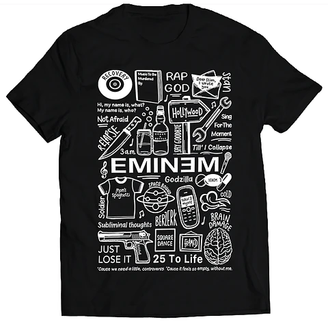 Polera Eminem - Temazos White | Hip-Hop / Rap