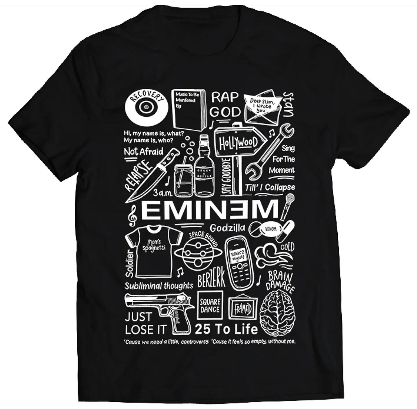 Polera Eminem - Temazos White | Hip-Hop / Rap 1