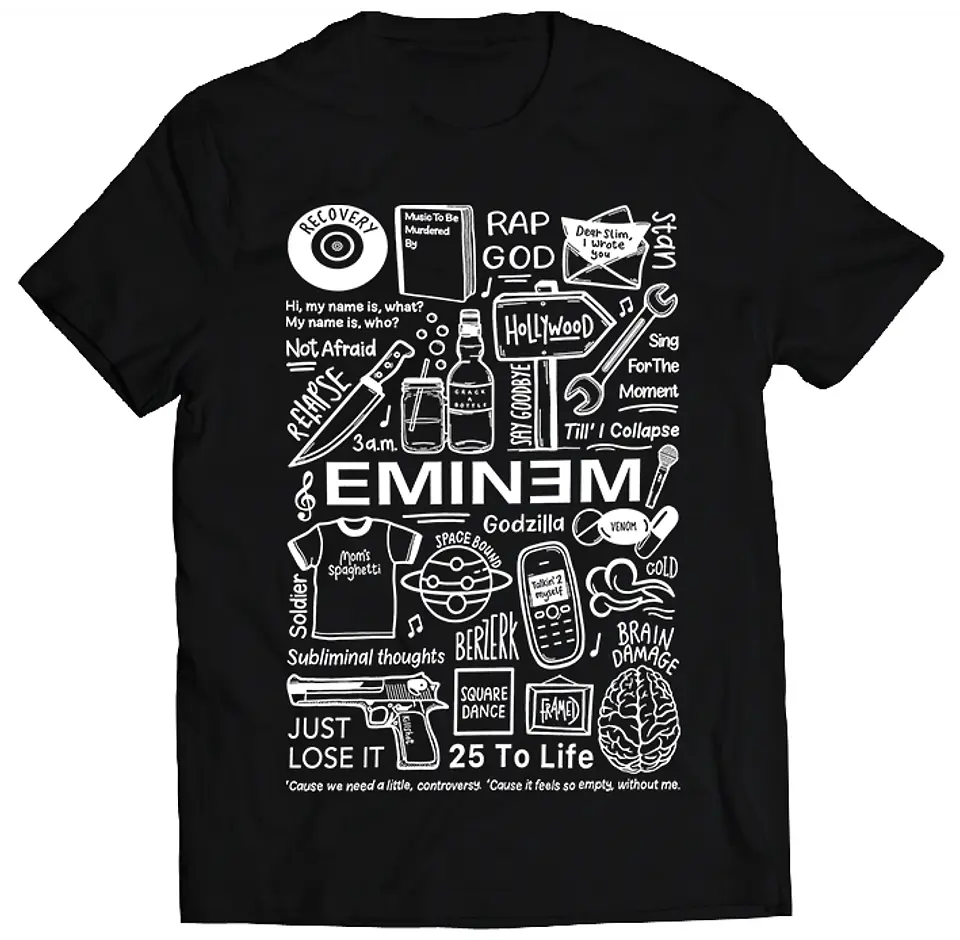 Polera Eminem - Temazos White | Hip-Hop / Rap 1