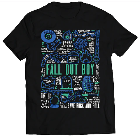 Polera Fall Out Boy - Temazos Color | Música Pop