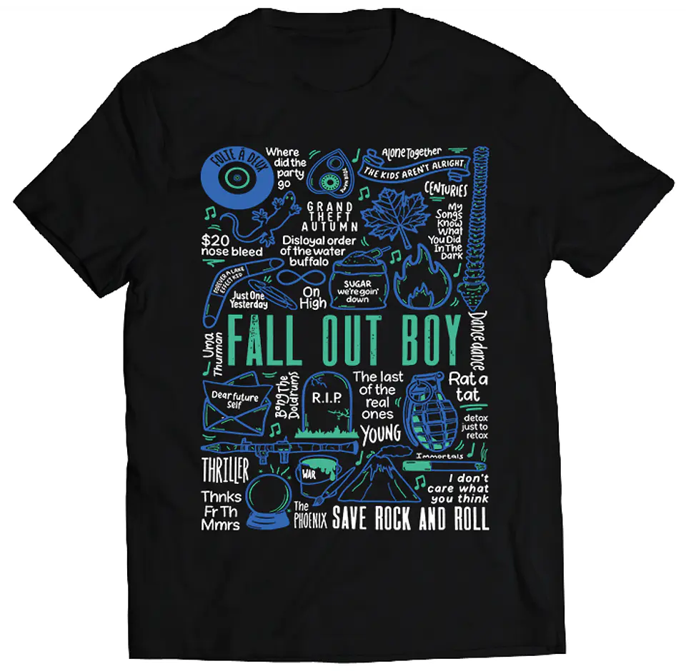 Polera Fall Out Boy - Temazos Color | Música Pop 1
