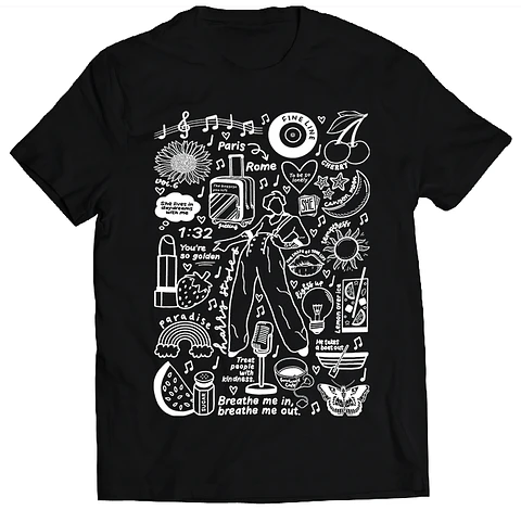 Polera Harry Styles - Fine Line Cancionero White | Música Pop