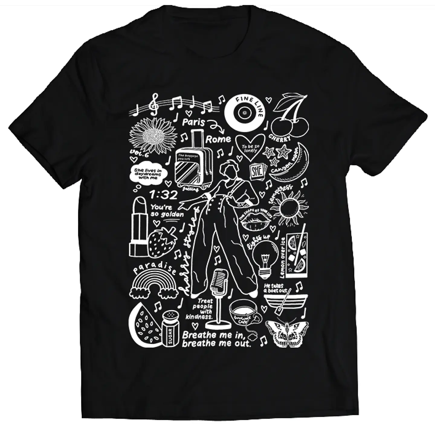 Polera Harry Styles - Fine Line Cancionero White | Música Pop 1