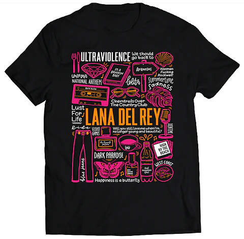 Polera Lana del Rey - Temazos Color | Música Pop