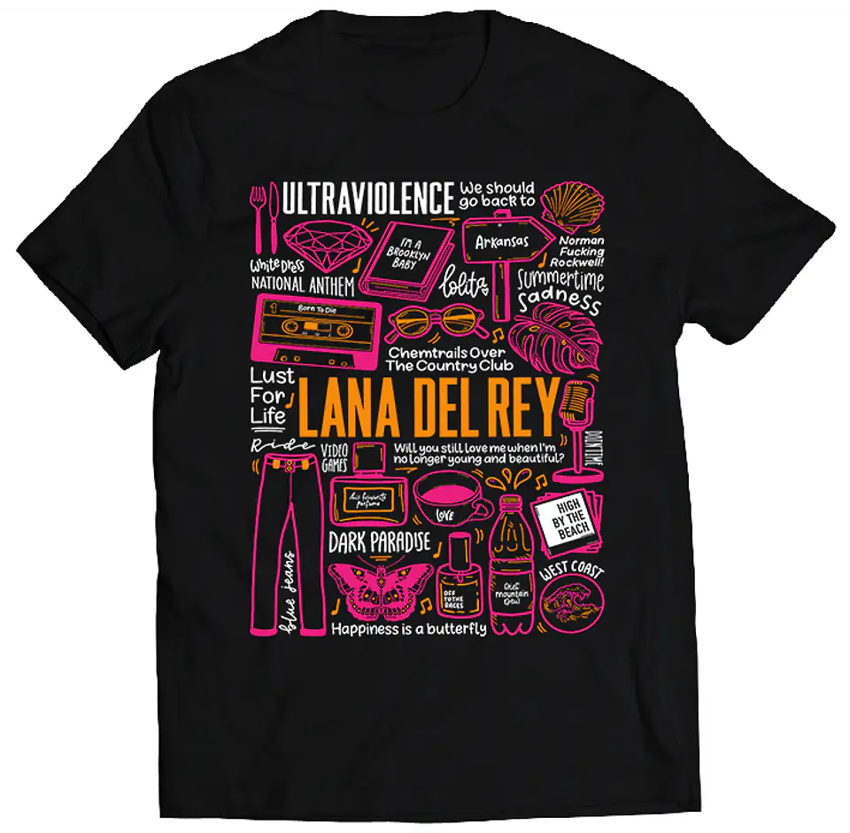 Polera Lana del Rey - Temazos Color | Música Pop 1