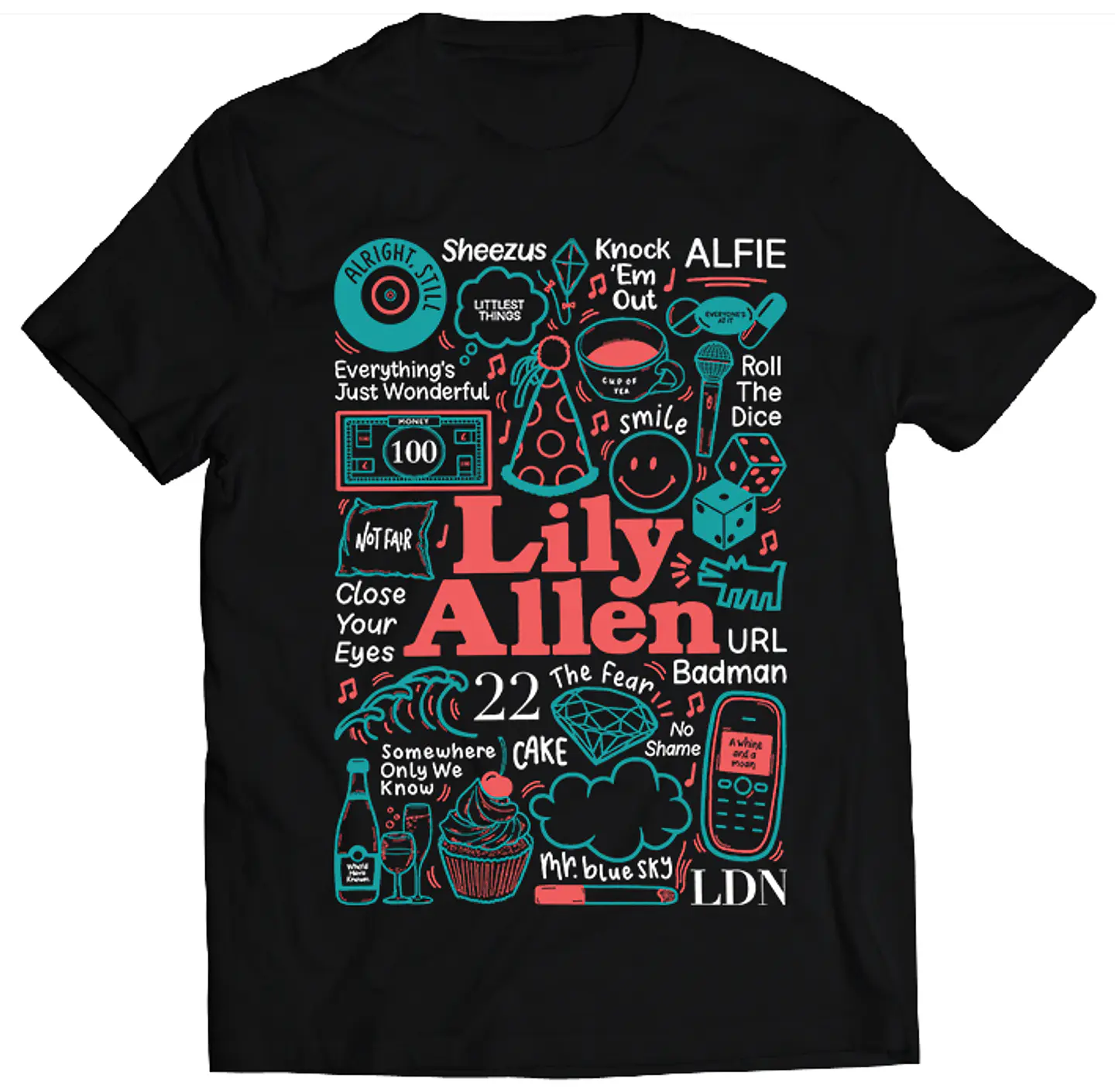 Polera Lily Allen - Temazos Color | Música Pop 1