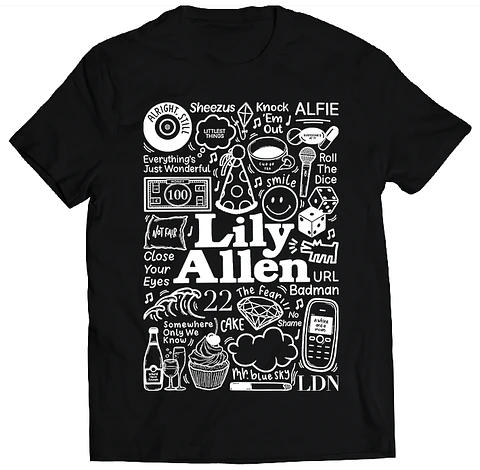 Polera Lily Allen - Temazos White | Música Pop